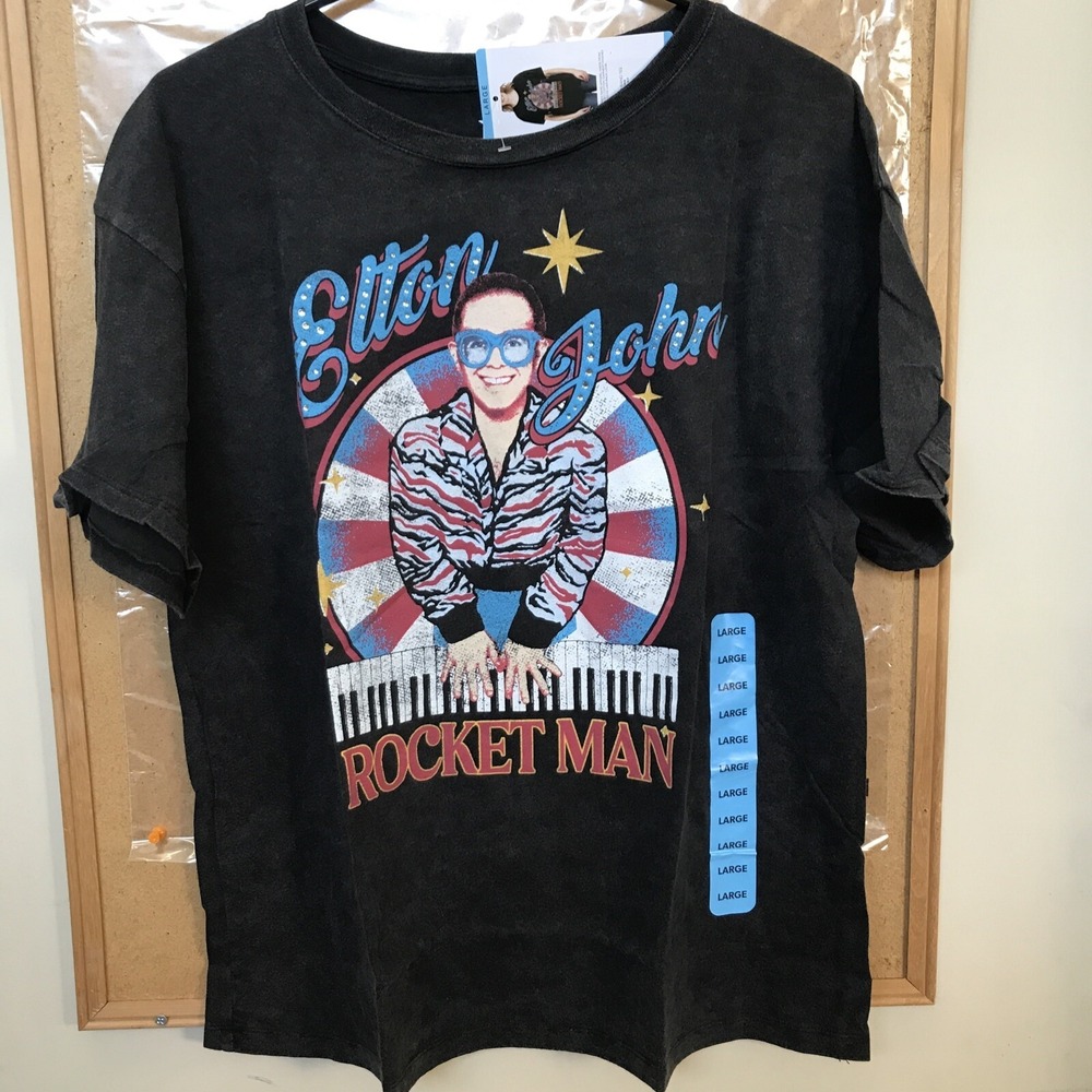 ELTON JOHN Official Merchandise Licensed‎ Band Tee Women's, Sizes Large